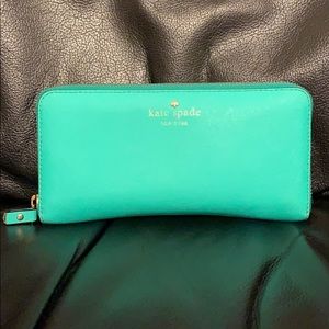 Kate Spade Large Continental Wallet in teal